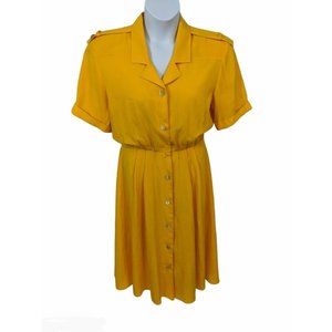 Caron Vintage Yellow Shirt Dress Size 12P